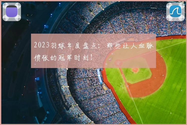 2023羽球年度盘点：那些让人血脉偾张的冠军时刻！